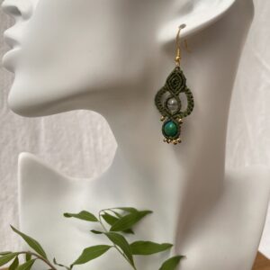 Boucles d&rsquo;oreilles micro-macramé