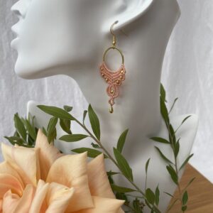 Boucles d&rsquo;oreilles micro-macramé