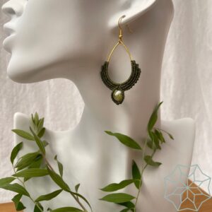 Boucles d&rsquo;oreilles micro-macramé