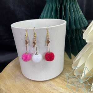 Boucles d&rsquo;oreilles Hirondelle & Pompon