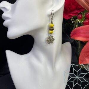 Boucles d&rsquo;oreilles Rosace